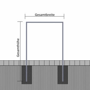 Anlehnbügel aus Stahlrohr