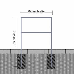 Anlehnbügel aus Stahlrohr