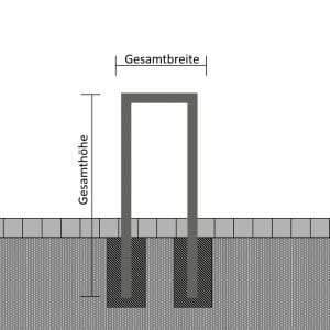 Anlehnbügel aus Stahlrohr