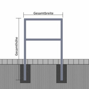 Anlehnbügel aus Stahlrohr