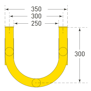 Rohrschutz-Bügel WACHTWERK X® aus Stahl - Stärke XS Ø 48 mm