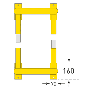 Säulenschutz WACHTWERK X® aus Stahl - Stärke XS Ø 48 / 60 mm