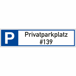 Parkplatzreservierer mit Wunschtext