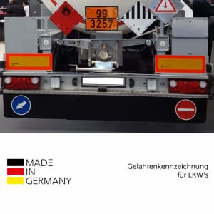 4er Set Heckmarkierung zur Viertelmarkierung von Lkw-Anhänger und Auflieger