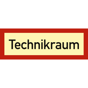 Brandschutzschild mit Text nach Ihren Angaben, langnachleuchtend