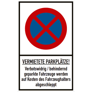 Absolutes Haltverbot mit Text nach Ihren Angaben