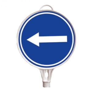 Schilderaufsätze Richtungspfeil - Rundes Schild