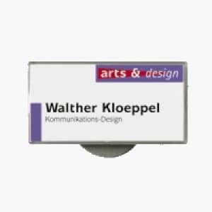 Namensschild CONGRESS 2000 mit drehbarem Clip (10er VPE)