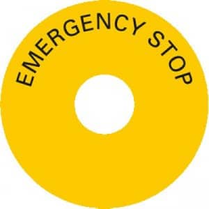 Schild - EMERGENCY STOP