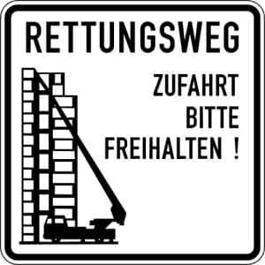 VZ 2441 VZ 2441 Schild Rettungsweg - Zufahrt freihalten!