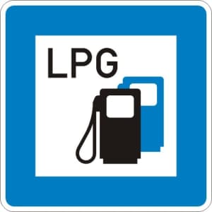 VZ 365-53 StVO-Hinweisschild: Tankstelle mit Autogas VZ 365-53