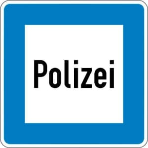 VZ 363 Autobahn-Hinweisschild Polizei VZ 363