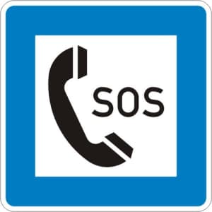 VZ 365-51 Autobahn-Hinweisschild: Notrufsäule VZ 365-51