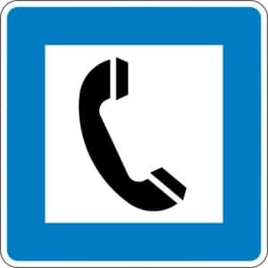 VZ 360-50 VZ 360-50 Autobahn-Hinweisschild Fernsprecher