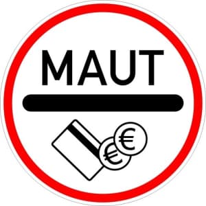 VZ 391 Autobahn-Hinweisschild Mautpflichtige Stelle VZ 391