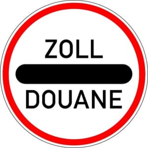 VZ 392 Autobahn-Hinweisschild Zollstelle VZ 392