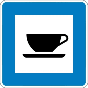 VZ 365-57 Autobahn-Hinweisschild Autobahnkiosk - VZ 365-57