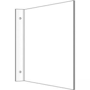 Fahnenschild neutral für Wandmontage