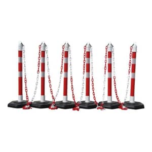 Kettenständer - Kettenpfosten-Set MultiMax: 6 Pfosten + 5 x 3 m Kunststoffkette
