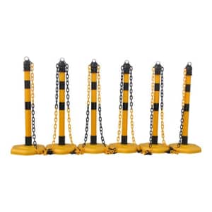 Kettenständer - Kettenpfosten-Set MultiMax: 6 Pfosten + 5 x 3 m Kunststoffkette