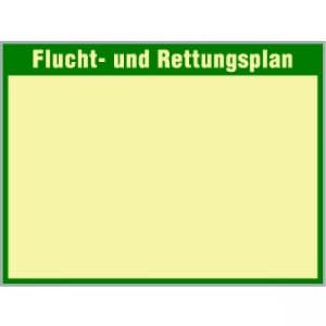 Flucht- und Rettungsplan ohne Legende mit Rahmen