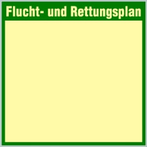 Flucht- und Rettungsplan ohne Legende mit Rahmen