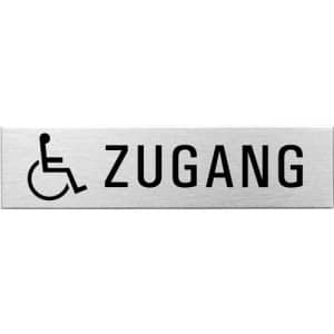 Textschild+Symbol - Rollstuhlfahrer Zugang