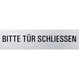 Textschild - Bitte Tür schließen (eckig)