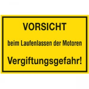 VORSICHT beim Laufenlassen der Motoren