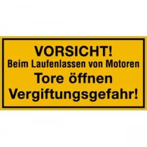 VORSICHT beim Laufenlassen der Motoren - Tore öffnen
