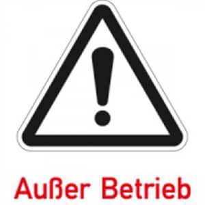 Folie für Warnaufsteller - außer Betrieb