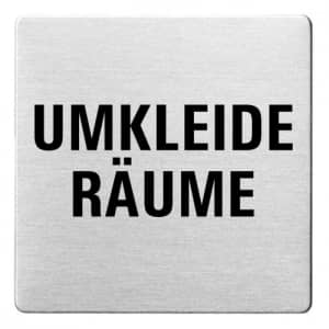 Textschild - Umkleide Räume (ecken abgerundet)