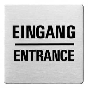 Textschild - Eingang/Entrance (ecken abgerundet)