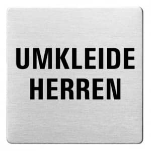 Textschild - Umkleide Herren (ecken abgerundet)