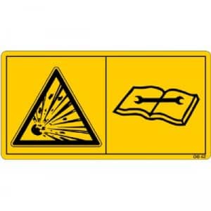 Druckspeicher steht unter Gas- und Öldruck. Ausbau und Reparatur nur nach Anweisung im technischen Handbuch vornehmen.