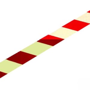 Warnmarkierungsstreifen rot/weiß, langnachleuchtend