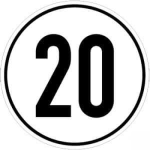 Geschwindigkeitsschilder 20 km/h