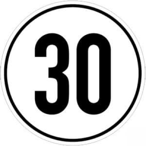 Geschwindigkeitsschilder 30 km/h