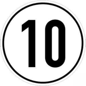 Geschwindigkeitsschilder 10 km/h