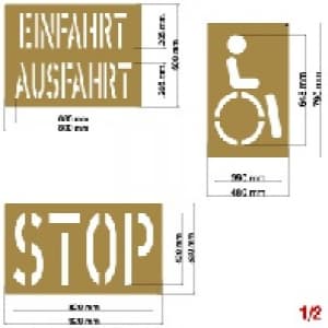 Schablonensatz 1 (6 teiliges Set)