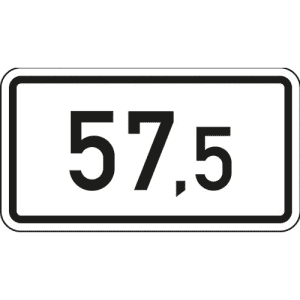 Kilometertafel, einseitig - Typ II