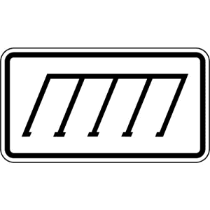 Zusatzzeichen VZ 2402 Zusatzschild Parkordnung schräg Zusatzzeichen VZ 2402