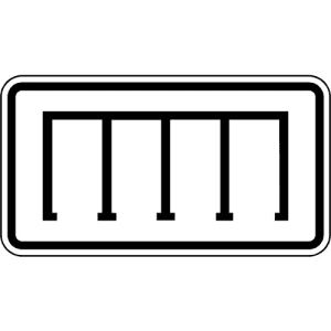 Zusatzzeichen VZ 2401 Zusatzschild Parkordnung gerade Zusatzzeichen VZ 2401