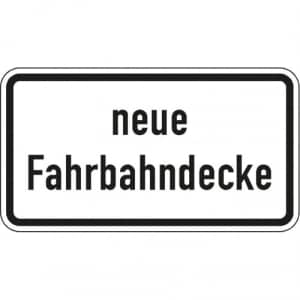 Zusatzzeichen VZ Zusatzzeichen 223 Zusatzzeichen Neue Fahrbahndecke Zusatzschild VZ 2111