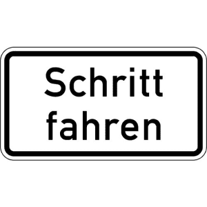 Zusatzzeichen VZ 2101 Zusatzschild Schritt fahren Zusatzzeichen mit VZ 2101