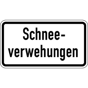Zusatzzeichen VZ 2012 Zusatzschild Schneeverwehungen Zusatzzeichen 2012