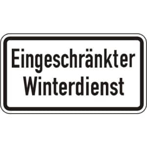 Zusatzzeichen VZ 2008 Eingeschränkter Winterdienst Zusatzzeichen VZ 2008