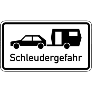 Zusatzzeichen VZ 1060-10 Schleudergefahr für Wohnwagengespanne - VZ 1060-10