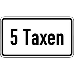 Zusatzzeichen VZ 1050-31 Zusatzzeichen ... Taxen Zusatzschild mit VZ 1050-31