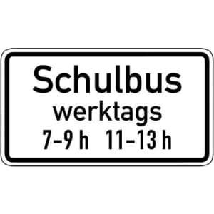 Zusatzzeichen VZ 1042-36 Zusatzzeichen Schulbus Zusatzschild mit VZ 1042-36